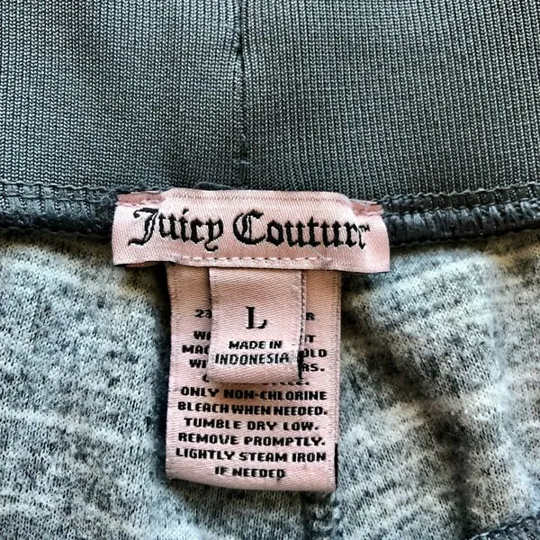 Juicy Couture Gray Drawstring Lounge Pants Size Large - Image 4