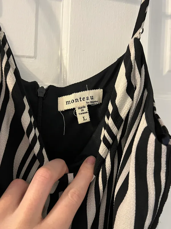 Black & White Jumpsuit Size L - Image 2