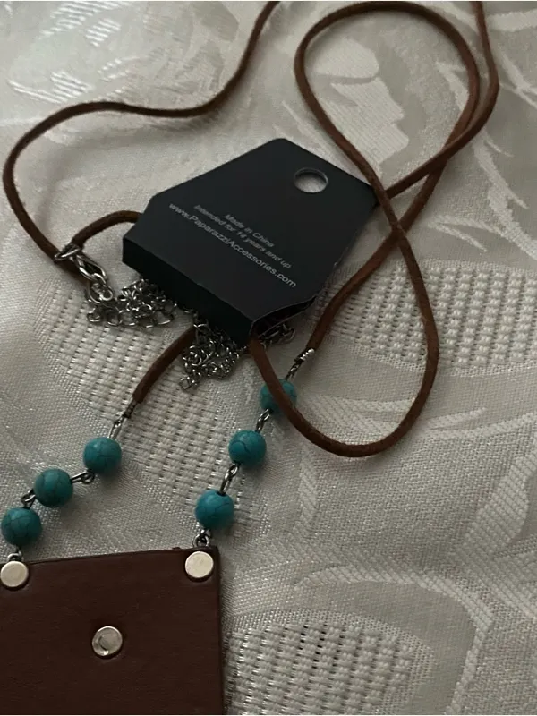Paparazzi Necklace & Earrings Set Enchantingly Tribal Turquoise Western - Image 12