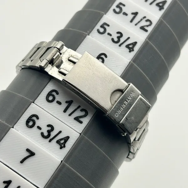 Vintage Guess Waterpro 50M Ladies Watch Silver Tone Hex Link Bracelet White Dial - Image 8
