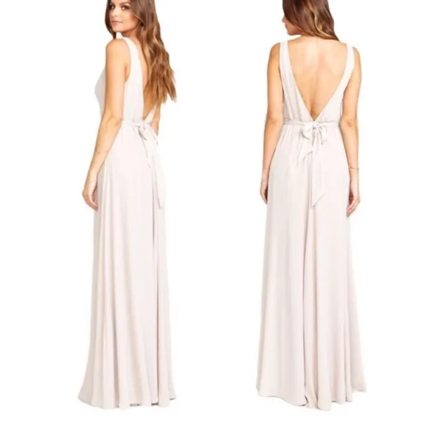 Show Me Your Mumu Jenn Maxi Dress in Cream Show Me‎ the Ring Crisp Size L - Image 2