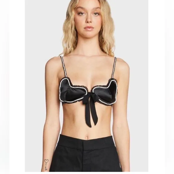 For Love and Lemons Cora heart bra sequin top NWT - Image 3