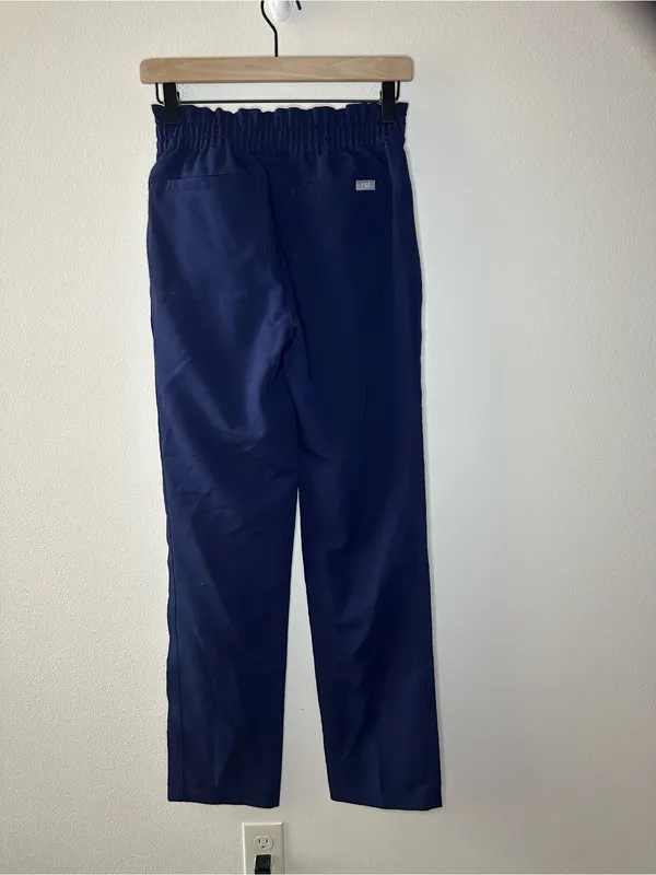 Figs scrubs Regina high waist straight leg pants navy blue 1001674 XXS/T TALL - Image 9