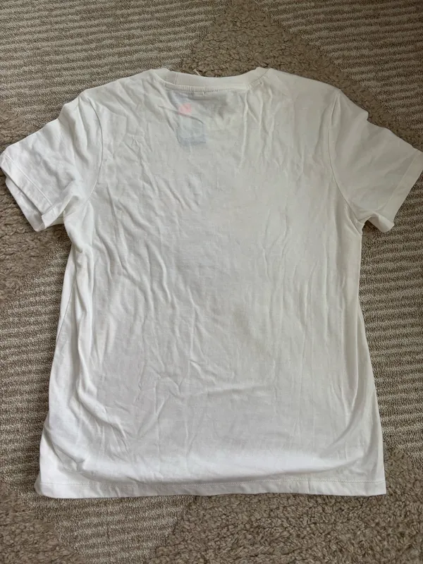 NWT Adidas White Graphic Tee with Sunset Palm - Image 6