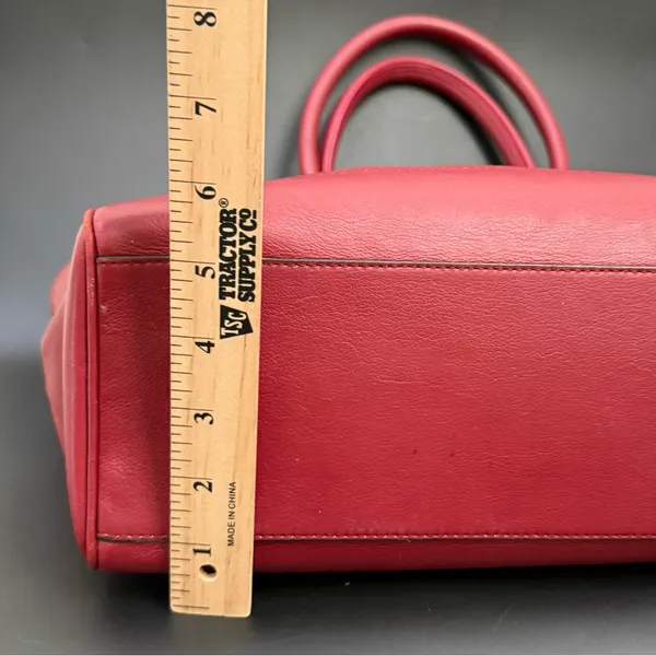 COACH 19890 Dark Red Leather Legacy Medium Candace Carryall Tote Shoulder Bag - Image 12