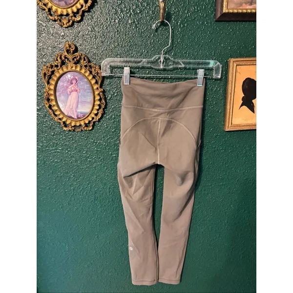 Lululemon Invigorate High-Rise Crop 23" Sz 0 Grey Sage - Image 2