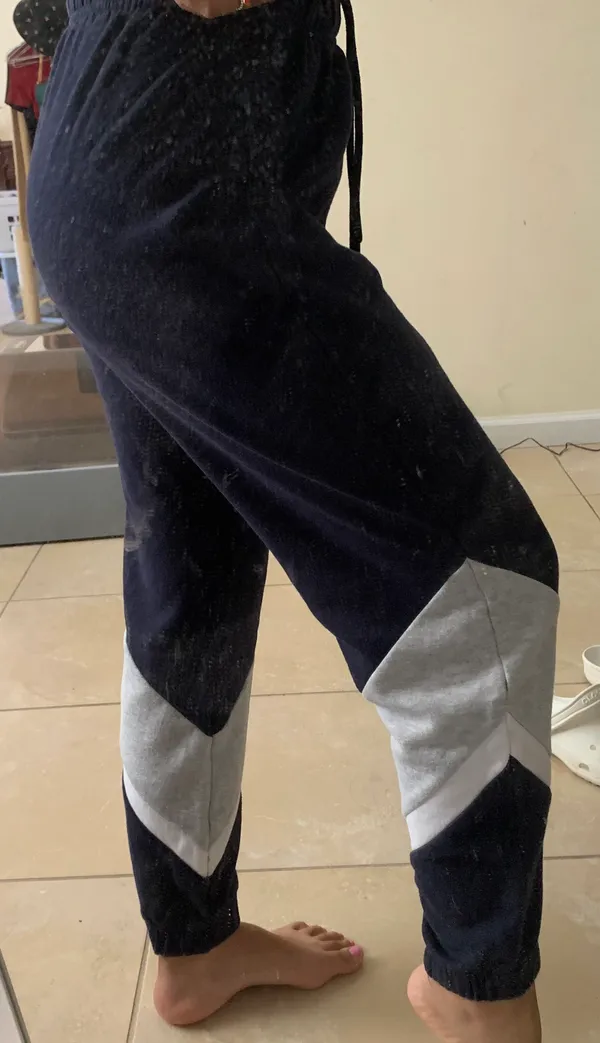 Garage Navy Blue Patch Sweatpants - Image 2