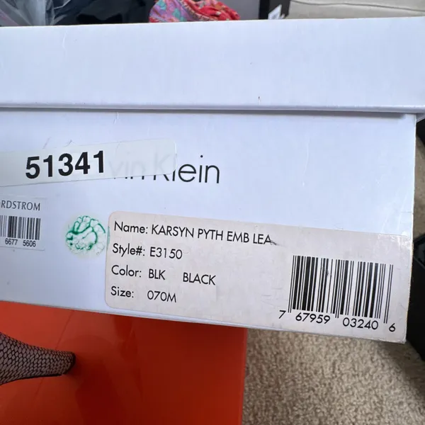 Calvin Klein Karsyn Python Embossed Leather Platform Pumps 7M - Image 13