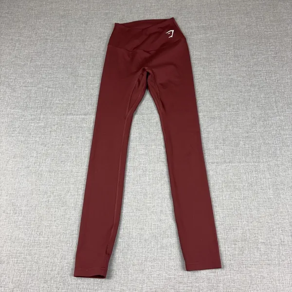 Gymshark‎ Leggings Womens XS Red Ankle Skinny Elastic Waist Yoga Gym Training - Image 2
