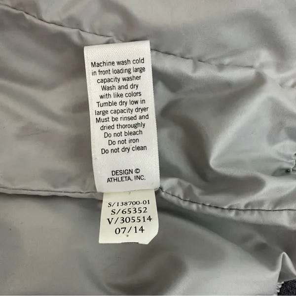 Athleta Women’s Dobby Goose Down Gray Puffer Jacket Size S - Image 6