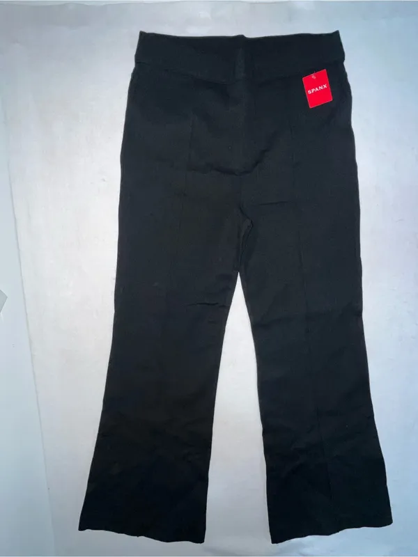 Spanx Perfect Pant Hi-Rise Flare Black Pintuck Work Pants NWT Size XL - Image 2