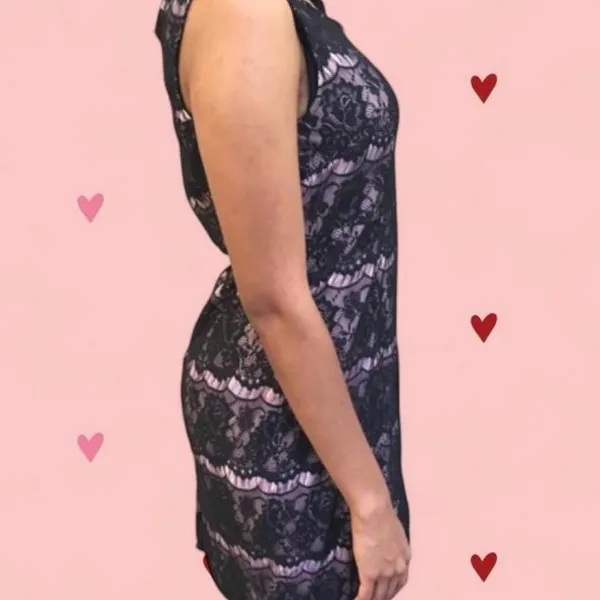 Forever 21 Pink and black lace flapper dress - Image 5