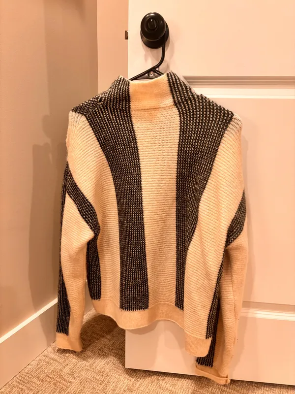 Anthropologie striped mock neck sweater - Image 3