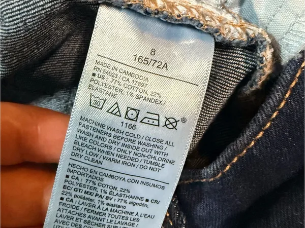 Old Navy Dark Blue High-Rise Straight Jeans - Image 5