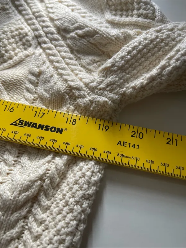 J. Crew Ivory Cable & Honeycomb Crewneck Sweater - Image 6