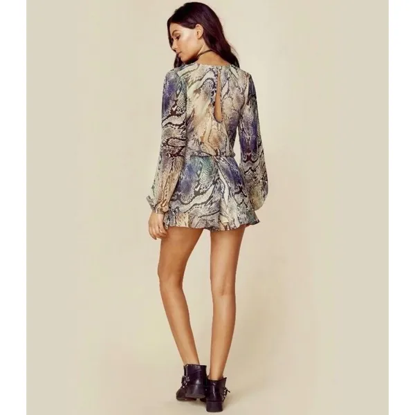 Show‎ Me Your Mumu Rocky Romper Rioconda Snake Boho Festival Medium - Image 2