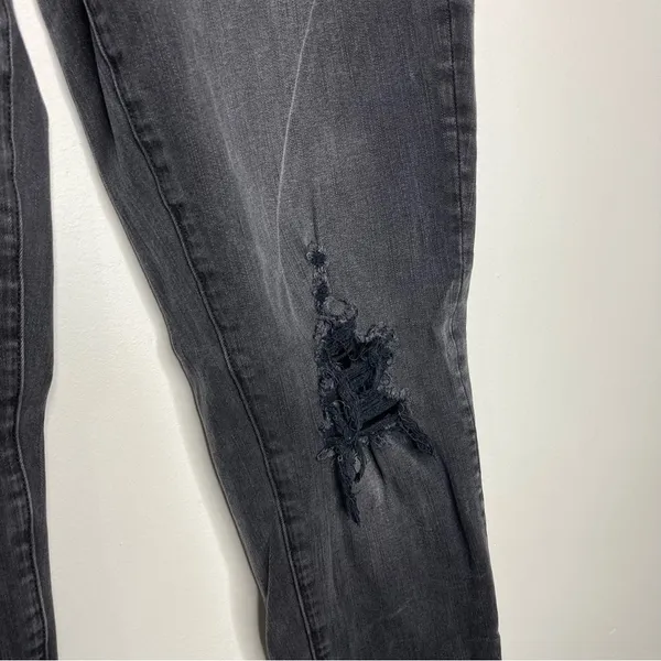 American Eagle Outfitters‎ super low jegging black Gray size 8 - Image 4