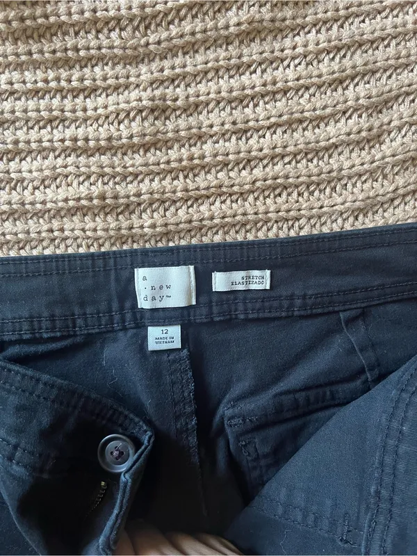a new day Black Drawstring Chino Pants - Image 2