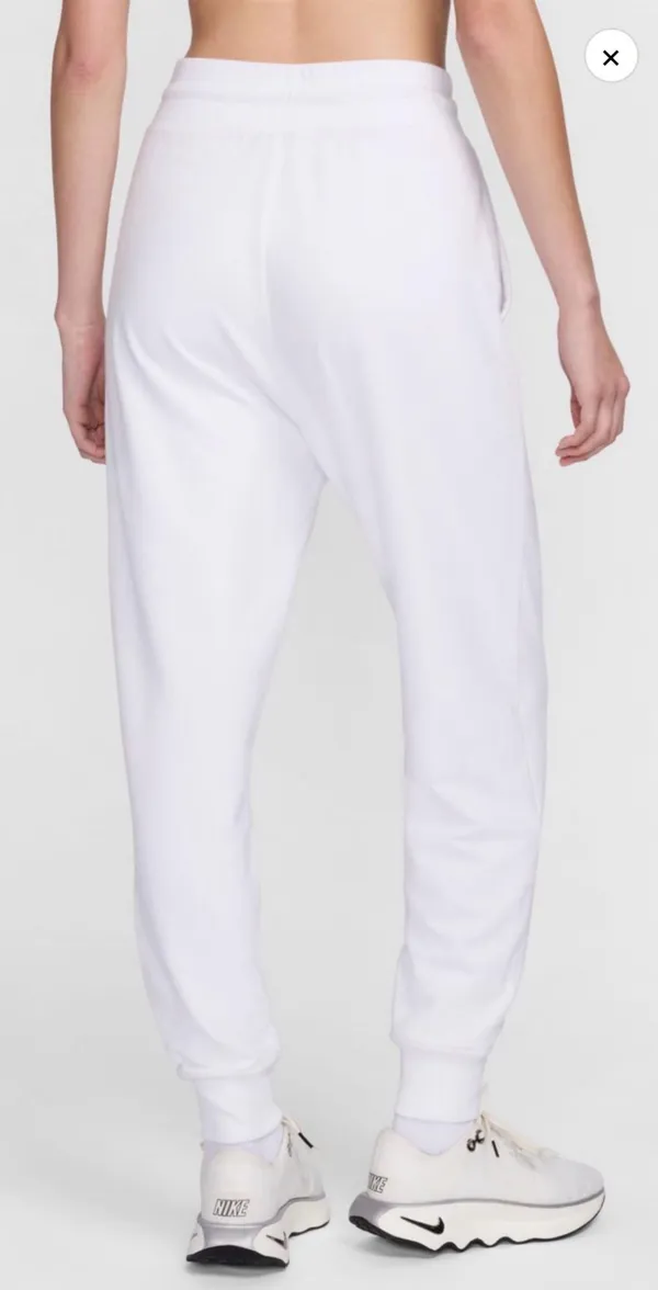 Nike Women's Dri-FIT One Mid-Rise Joggers White Size S - Image 2