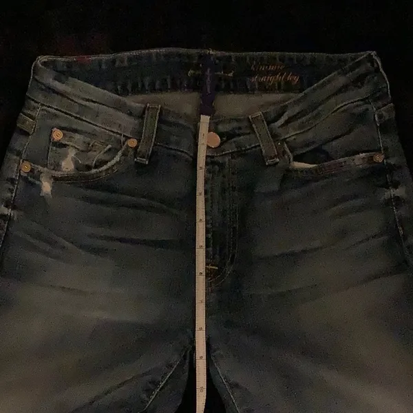 7 for All Mankind Straight Leg Jeans Size 30 - Image 9