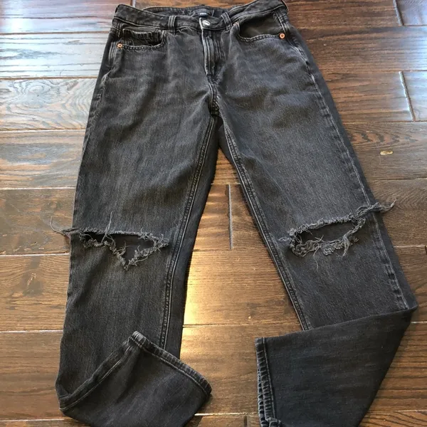 AMERICAN EAGLE Mom Jean in black size 4 regular - Image 8