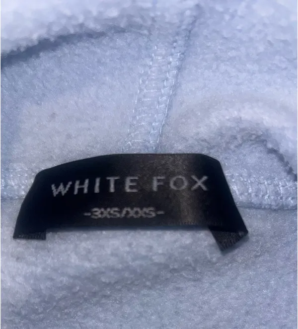 White Fox Hoodie Boutique Blue - Image 3