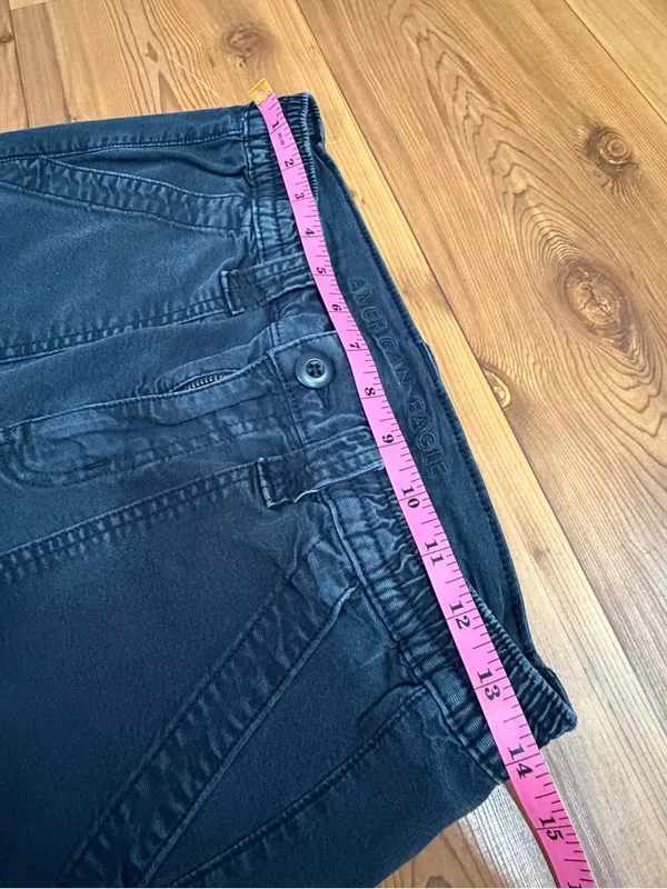 American Eagle Women Stretch Cargo Straight Pants Blue Gray Size 6 Long Tall - Image 6
