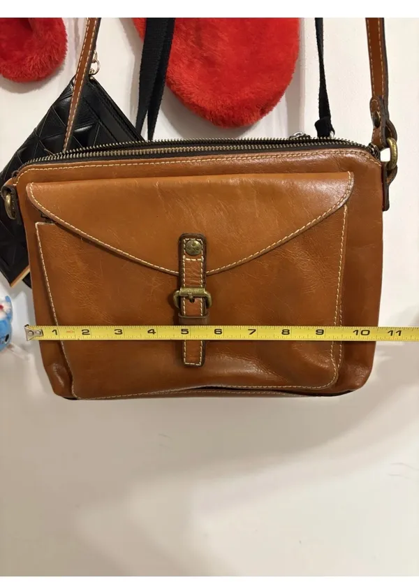 Patricia Nash Avellino Smooth Leather Crossbody. Handcrafted in Signature Detail - Image 14