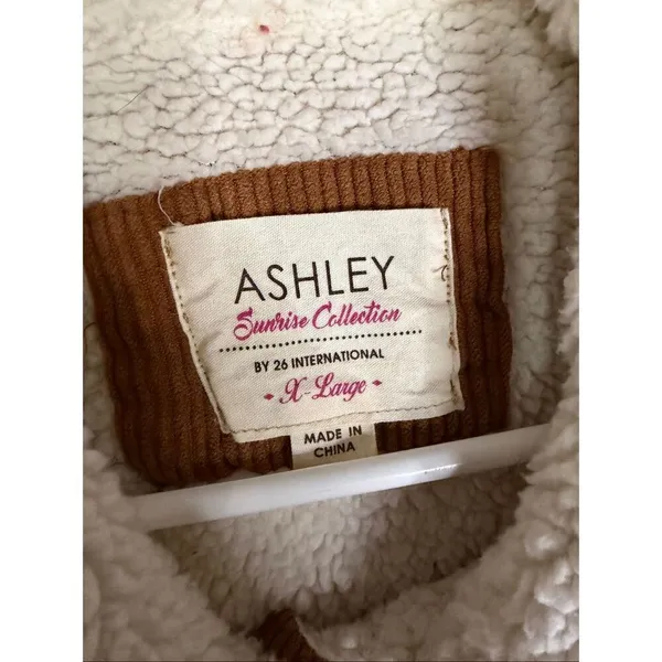 Ashely Sunrise Collection 26 International Brown Corduroy Lined Jacket XL - Image 4