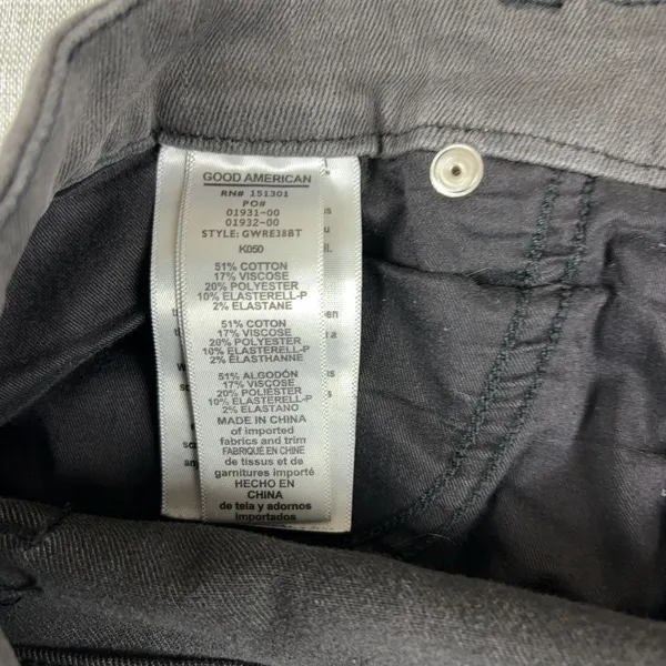 Good American Good Waist Jeans Womens 16 Gray Charcoal High Rise Skinny Stretch‎ - Image 9