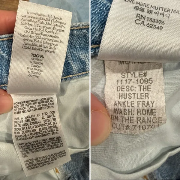Mother Superior The Hustler Ankle Fray Home on the Range Light Blue Jeans - Image 16