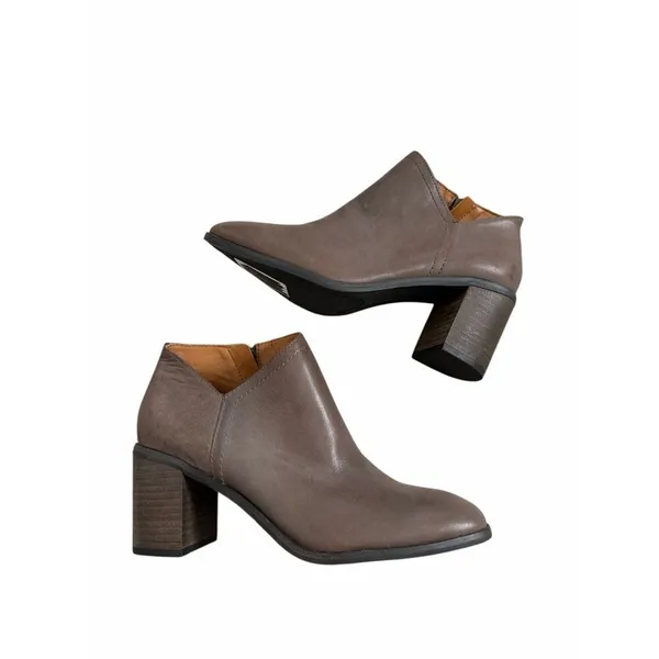 LUCKY BRAND Panally Leather Block Heel Mules Shoes BROWN Size 8‎ NEW - Image 4