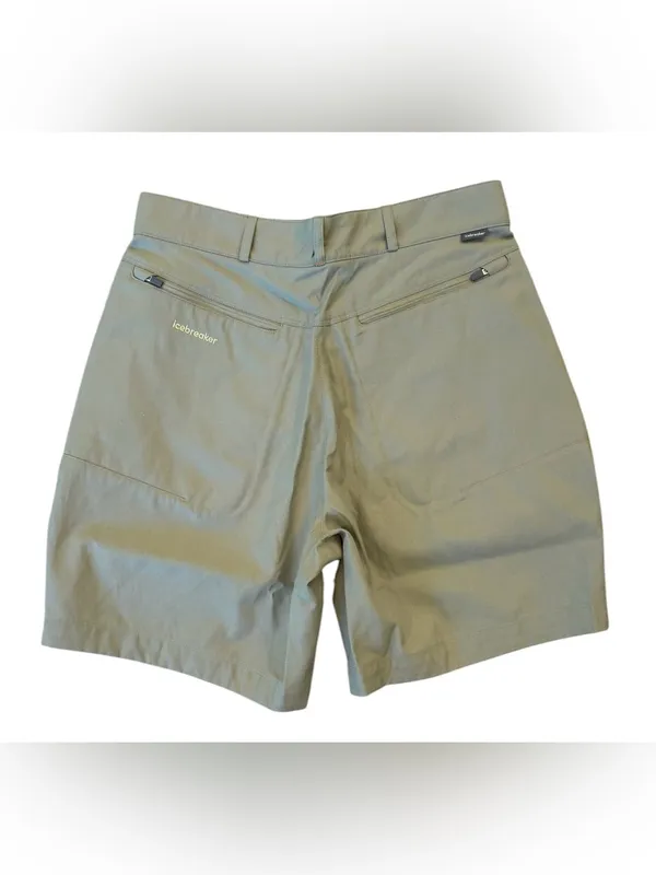 Icebreaker Hike Shorts Women’s 28 Lichen Green Merino Wool Cotton Outdoor NEW - Image 5