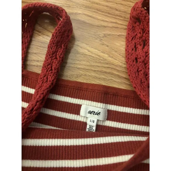 Aerie Crochet Sweater Tank Top Size Large - Image 5