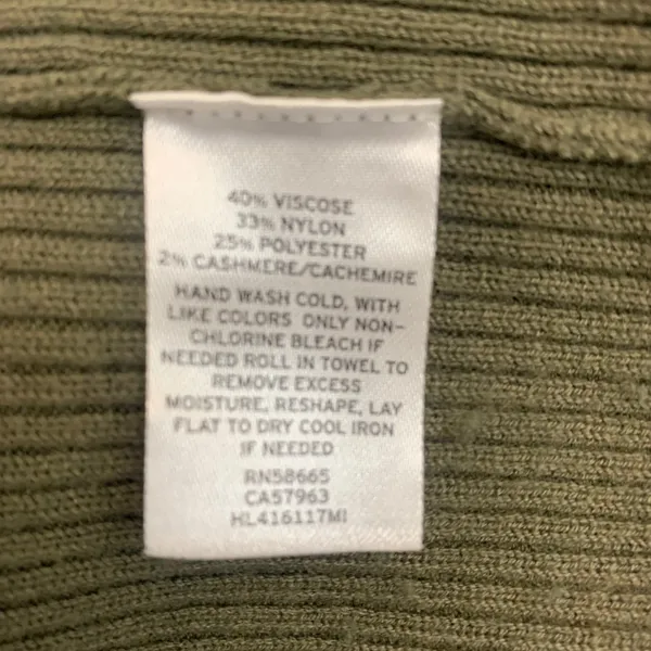 Chelsea28 Womens XS S Olive Green V-Neck Oversized Button Front Cardigan Sweater - Image 6