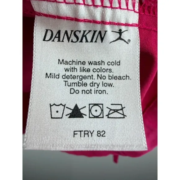 Danskin Hooded Half Zip Active Windbreaker Jacket Pink XL - Image 5