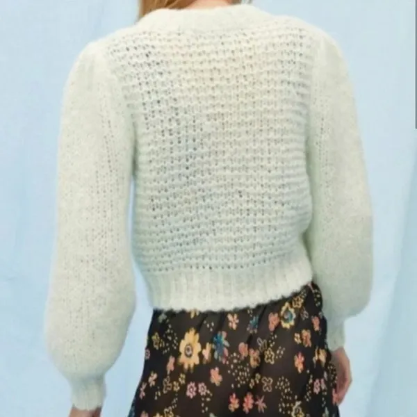 Aritzia Wilfred Le Fou Shimmy Sweater Ginger Mint Alpaca Wool Blend- Size Small - Image 2