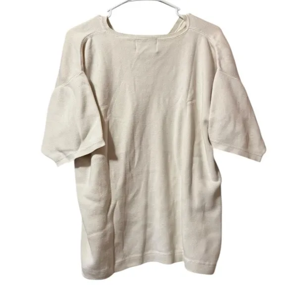Woolrich Handframed Women Short Sleeve Cotton Shirt Buttons‎ Size XL Vintage - Image 2