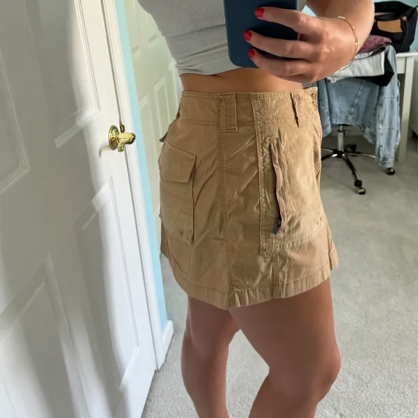 Abercrombie 2000s Mixed Fabric Micro Mini Skirt - Image 3