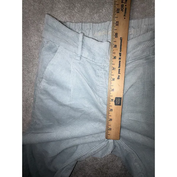 american eagle wide leg‎ trousers Corduroy Light Blue 2 Reg Stretch Waist Pants - Image 8
