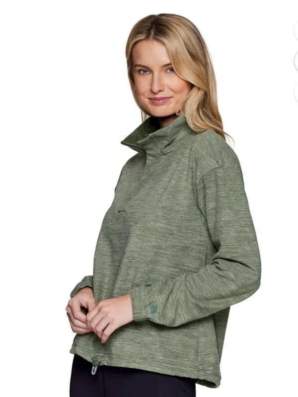 Avalanche Olive Green Half-Zip Pullover Sweatshirt - Image 3