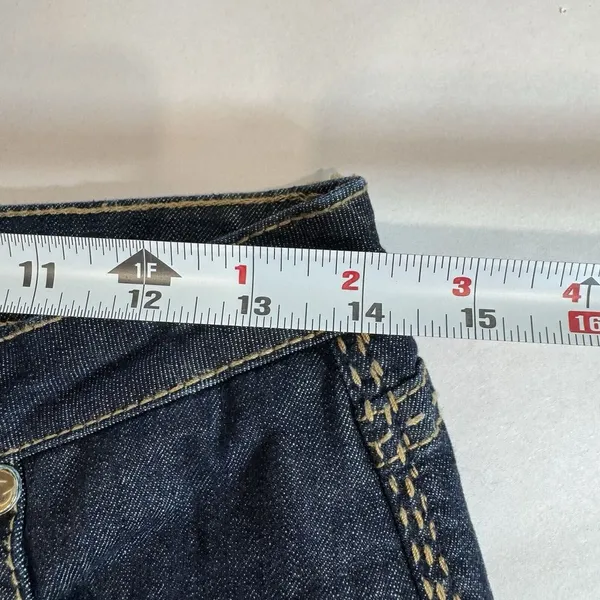 COOGI Rhinestone Embellished Butt Jeans Low Rise Straight‎ Leg Sz 5/6 Y2K Blue - Image 10
