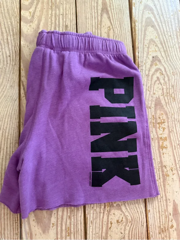 Victoria's Secret PINK Purple Sweat Shorts size xs - Image 3