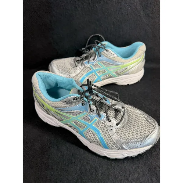 Asics Gel Contend 2 Women's Running Shoes Size 6 Gray Aqua Green - Image 3