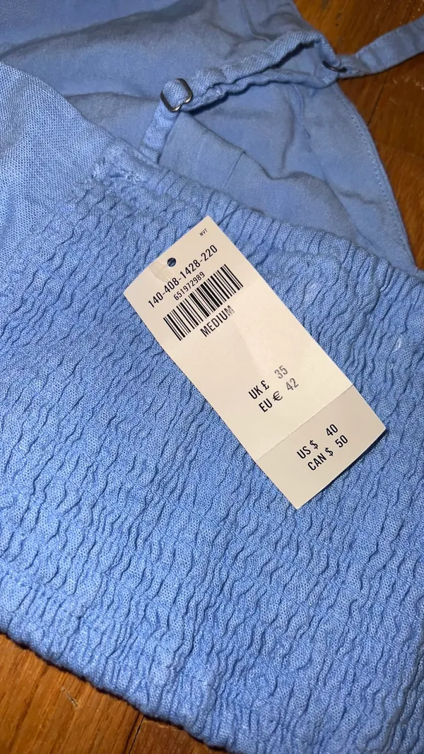 Abercrombie blue linen top - Image 7