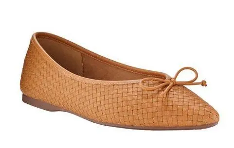 Birdies Goldfinch Pointed Toe Ballet Flat in Tan - Image 2
