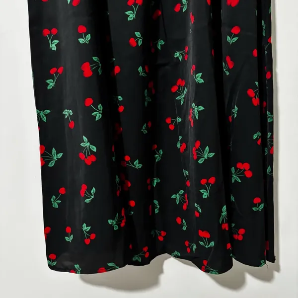 Petal & Pup Chlo Puff Sleeve Midi Sundress Cherry Print Size L - Image 6