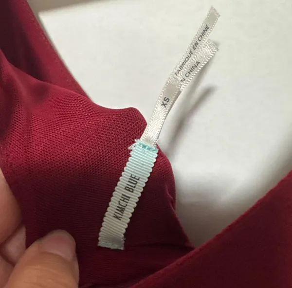 Kimchi Blue Burgundy V cutout mini dress - Image 4