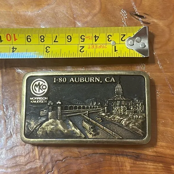 MKO I-80 Vintage Auburn, Ca Brass Buckle - Image 6