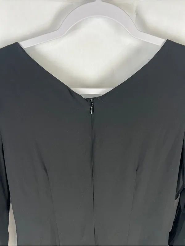 Grace Karin Black Chiffon Split Sleeve Shift Dress Size S NWT - Image 8